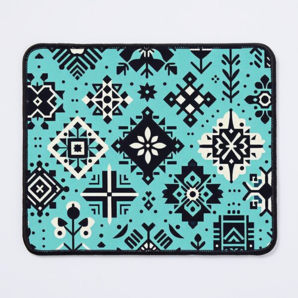 Item preview, Romanian Traditional Motif Vector Art – Black and White Folk Pattern Design for Apparel and Accessory Lovers designed and sold by knalpot-design.