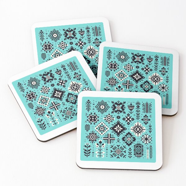 Item preview, Romanian Traditional Motif Vector Art – Black and White Folk Pattern Design for Apparel and Accessory Lovers designed and sold by knalpot-design.