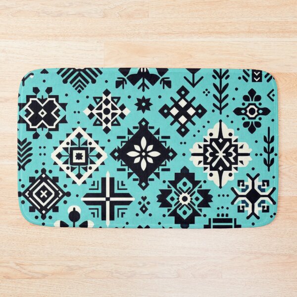 Item preview, Romanian Traditional Motif Vector Art – Black and White Folk Pattern Design for Apparel and Accessory Lovers designed and sold by knalpot-design.