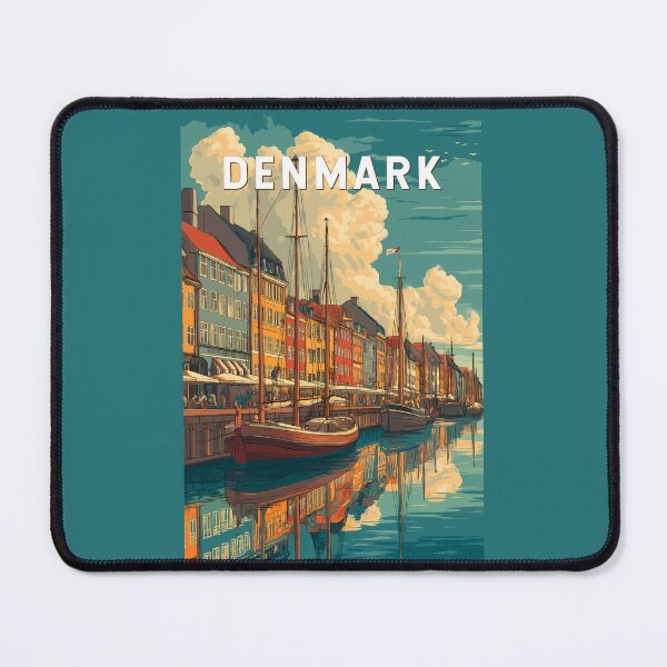 Item preview, Denmark Illustration Travel Art Vintage designed and sold by KrisSidDesigns.