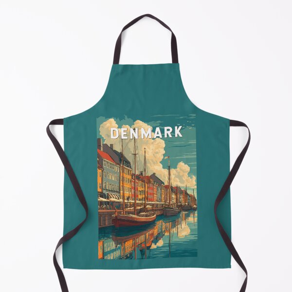 Item preview, Denmark Illustration Travel Art Vintage designed and sold by KrisSidDesigns.