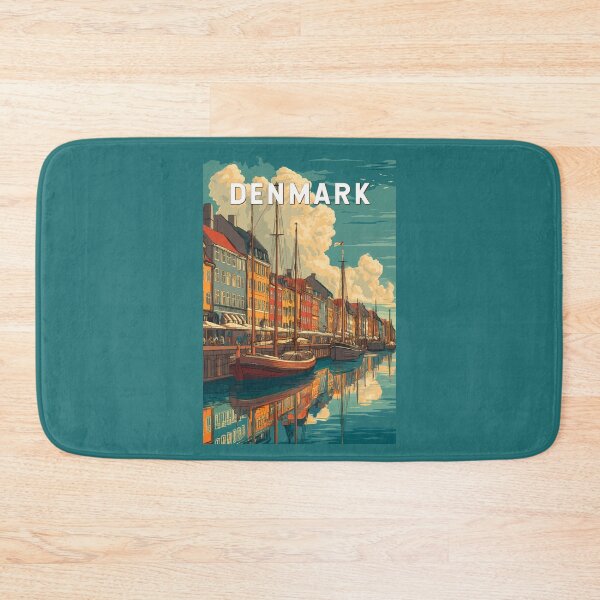 Item preview, Denmark Illustration Travel Art Vintage designed and sold by KrisSidDesigns.