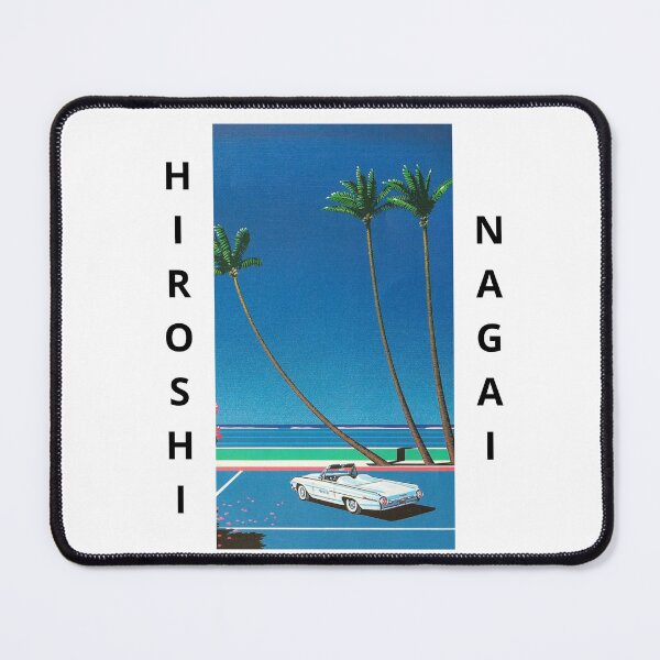 Item preview, Hiroshi Nagai Art Blue Muscle Car Palm Tree Beach designed and sold by OVERSAI.