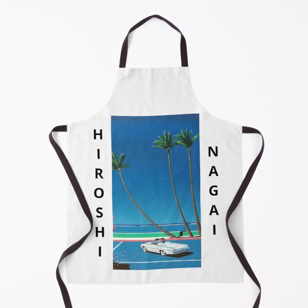 Item preview, Hiroshi Nagai Art Blue Muscle Car Palm Tree Beach designed and sold by OVERSAI.