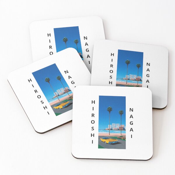 Item preview, Hiroshi Nagai Art Yellow Muscle Car Palm Tree Beach designed and sold by OVERSAI.