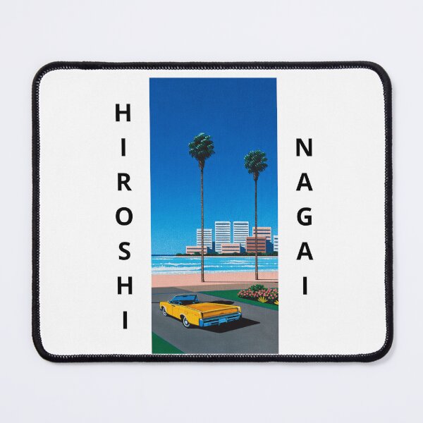 Item preview, Hiroshi Nagai Art Yellow Muscle Car Palm Tree Beach designed and sold by OVERSAI.