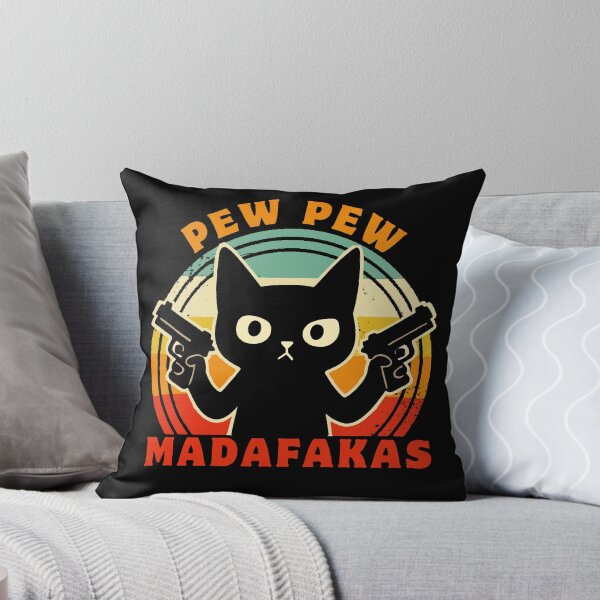 Item preview, Pew Pew Funny Cat Madafakas - Retro  designed and sold by FarieArt.
