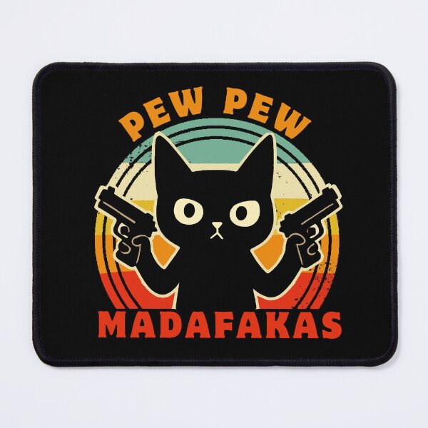 Item preview, Pew Pew Funny Cat Madafakas - Retro  designed and sold by FarieArt.