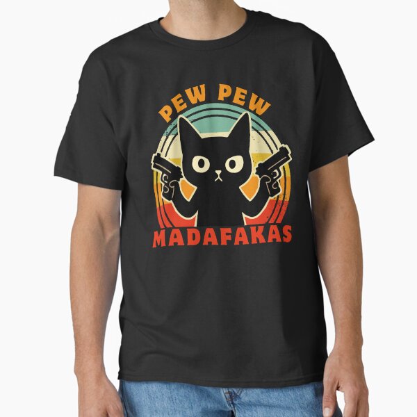 Item preview, Pew Pew Funny Cat Madafakas - Retro  designed and sold by FarieArt.