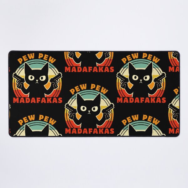 Item preview, Pew Pew Funny Cat Madafakas - Retro  designed and sold by FarieArt.