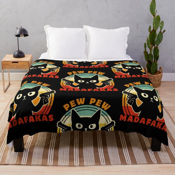 Item preview, Pew Pew Funny Cat Madafakas - Retro  designed and sold by FarieArt.
