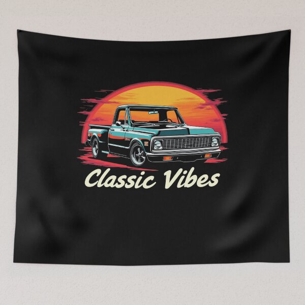 Item preview, Classic Vibes – C10 Chevy Truck Sunset Art designed and sold by TheArtOfCar.