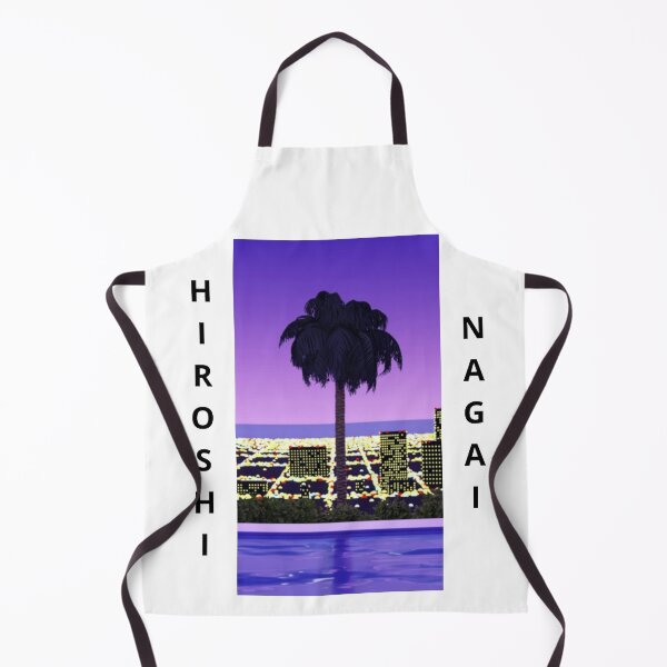Item preview, Hiroshi Nagai Art Pop Art Vaporwave Palm Tree Pool Night designed and sold by OVERSAI.