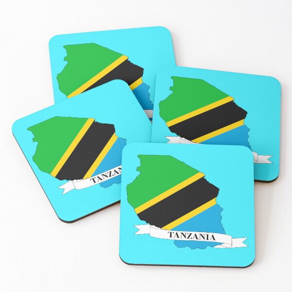 Item preview,  Flag map of Tanzania designed and sold by visual adventures.