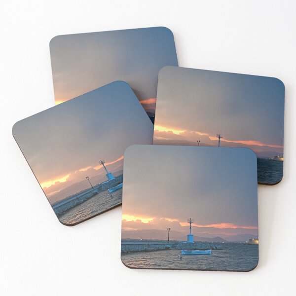 Item preview, Sunset over Bourtzi water fortress in Nafplio city, Peloponnese, Greece designed and sold by goceris.