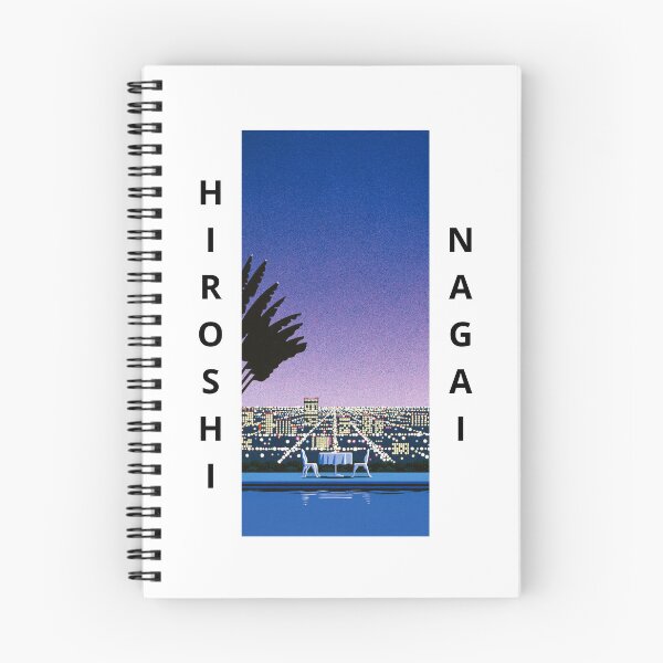 Aperçu de l'œuvre Hiroshi Nagai Table à la piscine Nuit Vaporwave Art Pop créée et vendue par OVERSAI.
