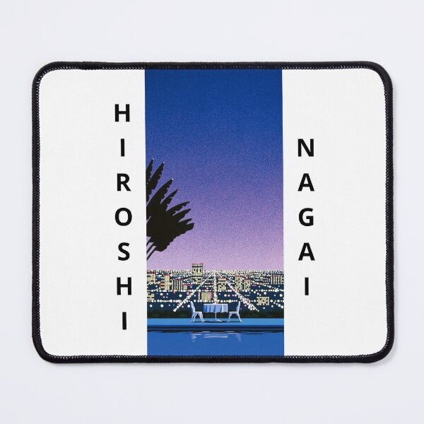 Item preview, Hiroshi Nagai Table at the Pool Night Vaporwave Art Pop designed and sold by OVERSAI.