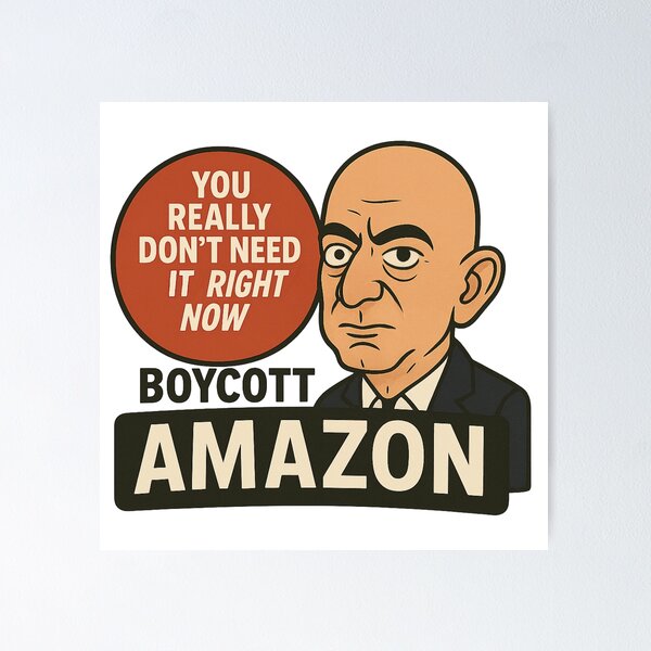 Item preview, Bezos Boycott Amazon  designed and sold by KatNics.