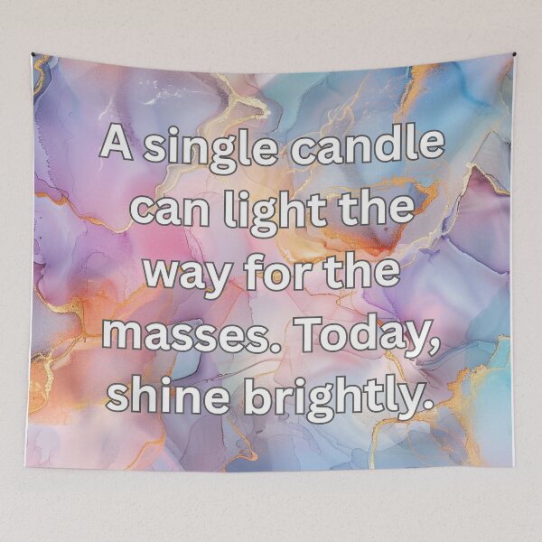 Item preview, A single candle can light the way for the masses. Today, shine brightly. designed and sold by FlutterByH.