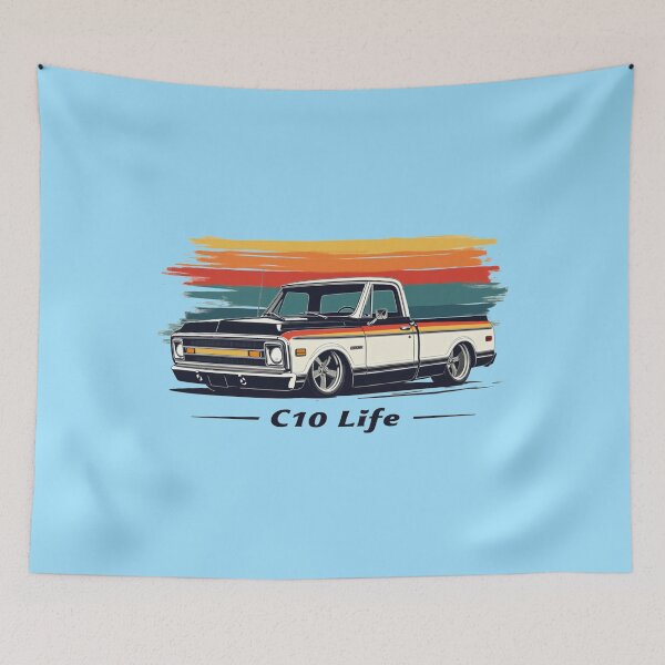Item preview, C10 Life – Retro Chevy Truck Art designed and sold by TheArtOfCar.