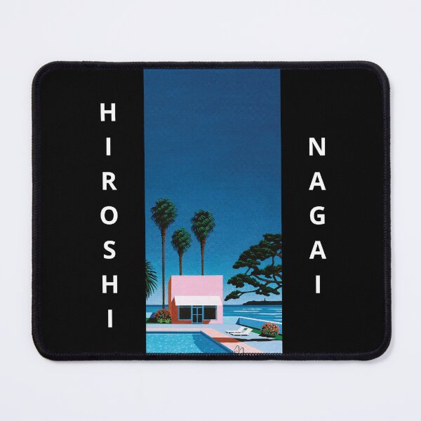 Item preview, Hiroshi Nagai Pink House at the Pool White Letters designed and sold by OVERSAI.