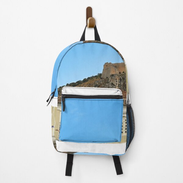 Item preview, Church and Palamidi castle on the hill above Nafplio city in Greece designed and sold by goceris.