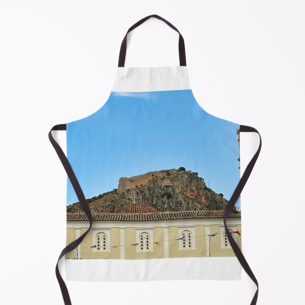 Item preview, Church and Palamidi castle on the hill above Nafplio city in Greece designed and sold by goceris.