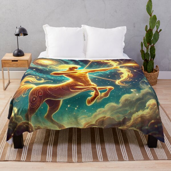 Item preview, Mystical Sagittarius archer with cosmic fire and stars designed and sold by ChernivtsiSkoda.