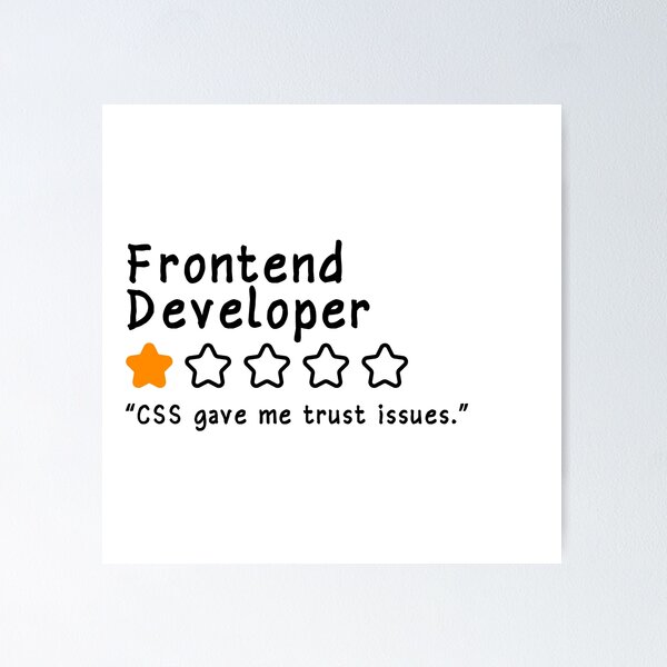 Artikel-Vorschau von Frontend-Entwickler – 1-Stern-Bewertung, designt und verkauft von Debug Designs.