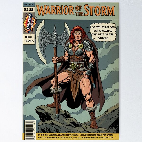 Item preview, Storm Warrior Untamed Fury, comic cover designed and sold by JonelleTshirts.