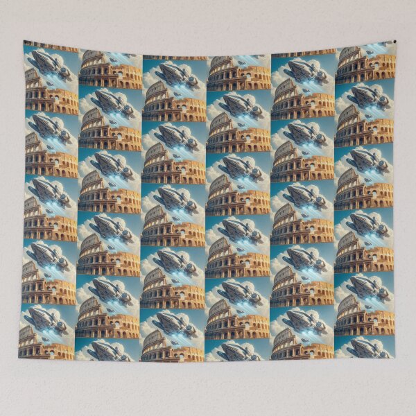Item preview, Spaceships passing over the Colosseum designed and sold by Dogandesighn.