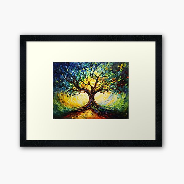 Item preview, Yggdrasil – Radiant Tree of Life in Expressive Impressionist Style designed and sold by Jordan Bell.