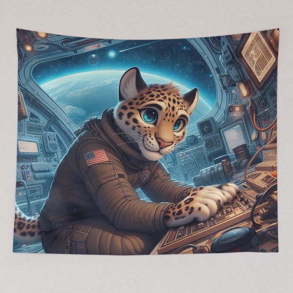 Item preview, Leopard Space Astronaut designed and sold by nikkolaus.