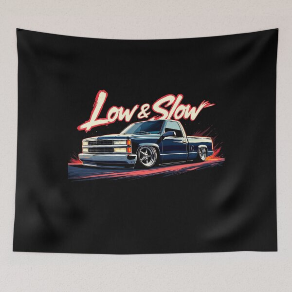 Item preview, Low & Slow – Slammed Chevy 1500 Art designed and sold by TheArtOfCar.