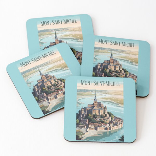 Item preview, Mont-Saint-Michel France Illustration Travel Art Vintage designed and sold by KrisSidDesigns.