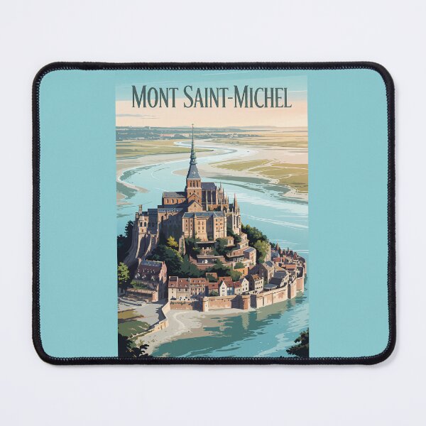 Item preview, Mont-Saint-Michel France Illustration Travel Art Vintage designed and sold by KrisSidDesigns.