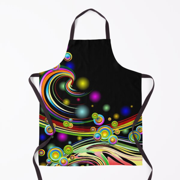 Item preview, Rainbow Colors Abstract Swirls on Black designed and sold by BluedarkArt.