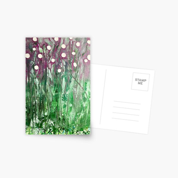 Head in the Clouds- tall flowers Postcard