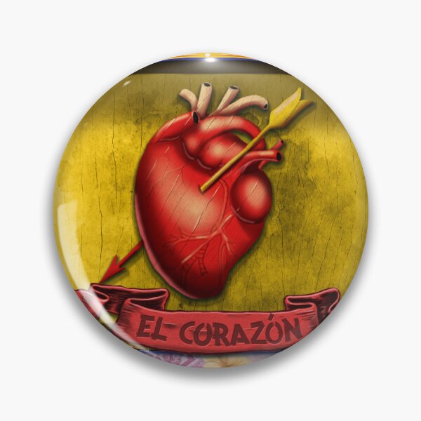 Item preview, ❤️ El Corazón – Lotería-Inspired Heart Nicho Art Print designed and sold by bombpop13.