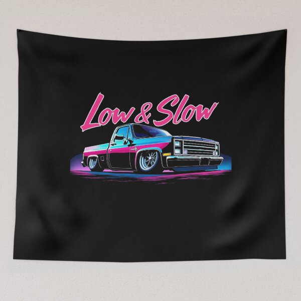 Item preview, Low & Slow – Neon Squarebody C10 Art designed and sold by TheArtOfCar.