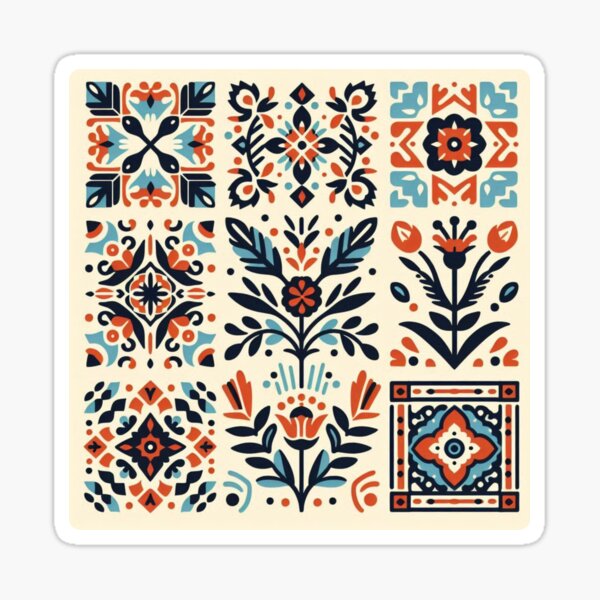 Item preview, Minimalist Mexican Motif – Colorful Vector Style AI Art for Folk & Pattern Lovers | Ideal for Apparel & Accessories designed and sold by knalpot-design.