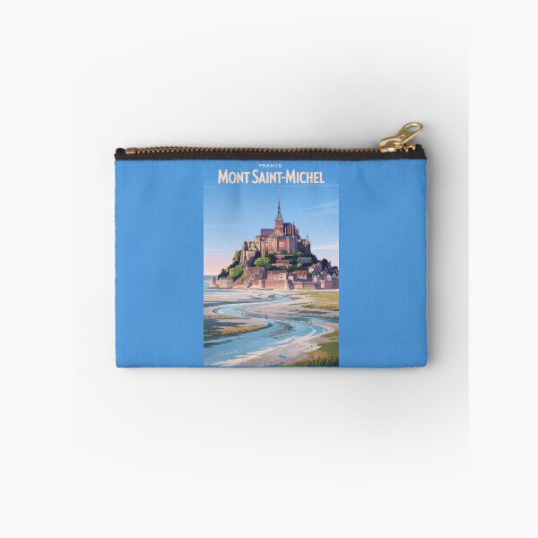 Item preview, Mont Saint Michel Illustration Travel Art Vintage designed and sold by KrisSidDesigns.
