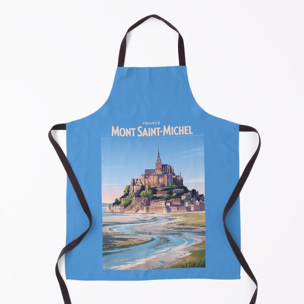 Item preview, Mont Saint Michel Illustration Travel Art Vintage designed and sold by KrisSidDesigns.