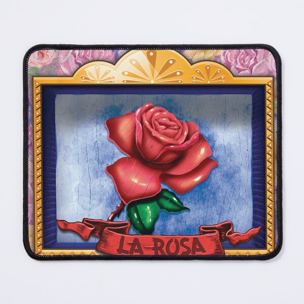 Item preview, La Rosa (The Rose) Loteria Style Nicho Art designed and sold by bombpop13.