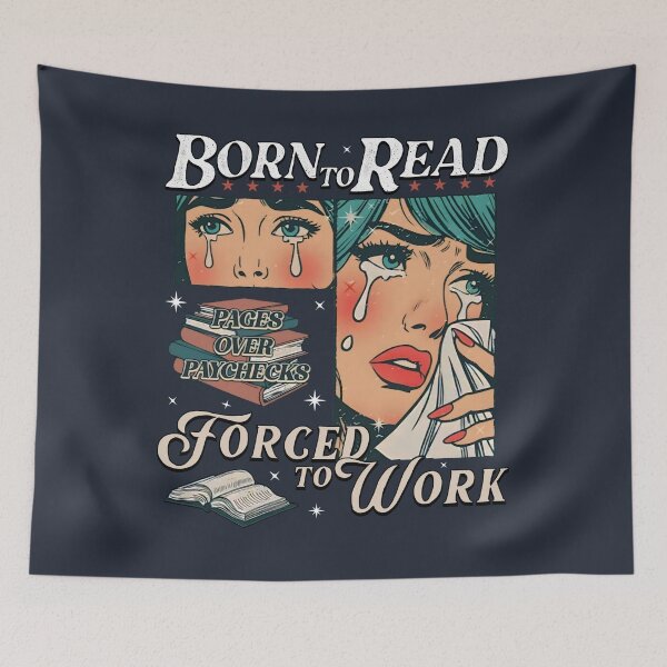 Item preview, Retro Comfort Born To Read Bookish / Funny Reader Book Addict Tee / Spicy Books Sweater Gift , Aesthetic Men Womens Kids Book Lovers designed and sold by Taylor  ART.