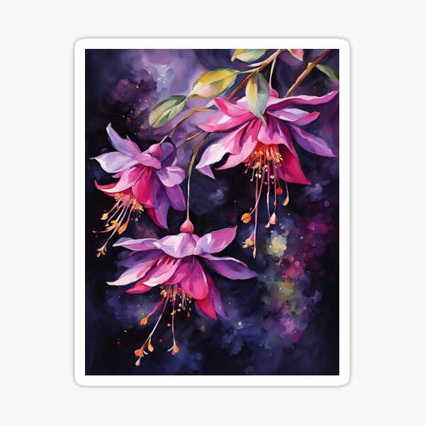 Celestial Otherworldly Fuchsias Sticker