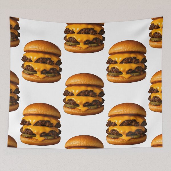 Item preview, Burger with American Cheese – Bold Food Art Print designed and sold by Boombox Theory.