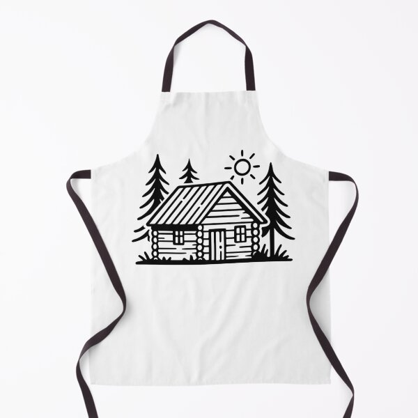 Item preview, Hand drawn forest woodlog cabin designed and sold by Familyshmot.