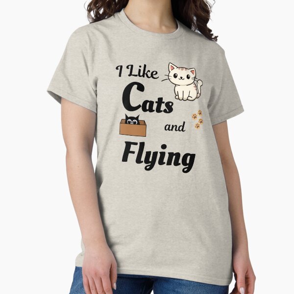 Item preview, I like Cats and Flying - Fun Cat and Kitten designed and sold by Zingra.