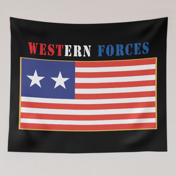 Item preview, Flag - Western Forces - 2 Star Flag w Txt X 300 designed and sold by Military Insignia Products.